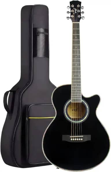 Violão Elétrico Bravo TF200 Aço Série Tuneful + Bag Luxo (BK - Black)