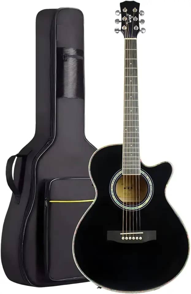 Violão Elétrico Bravo TF200 Aço Série Tuneful + Bag Luxo (BK - Black)