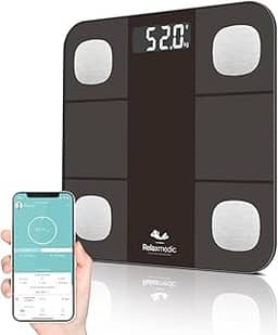 Balança Digital Corporal Bioimpedância c/Aplicativo Bluetooth Smart App - Relaxmedic