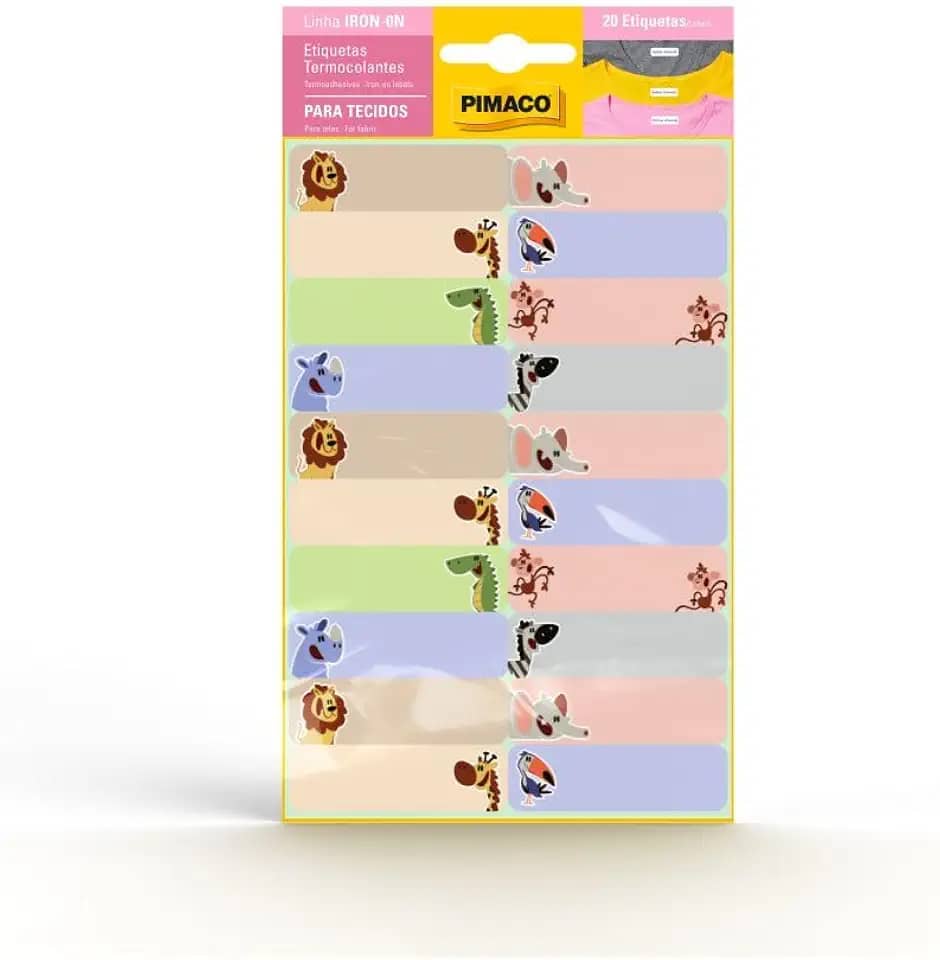 Etiqueta Termocolante Baby Bichos Pimaco, 20 unid. - Cód. 970957