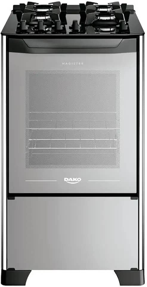 Fogão 4 bocas Dako Magister Style com Mesa de Vidro e Mega Chama - Bivolt