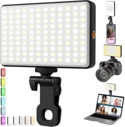 Iluminação De Selfie Luz De Led Com Clipe Ajustável Iluminação de Preenchimento Luz RGB Celular Notebook Ring Light Profissional Fotografia Flash Vídeo Foto TikTok Recarregável