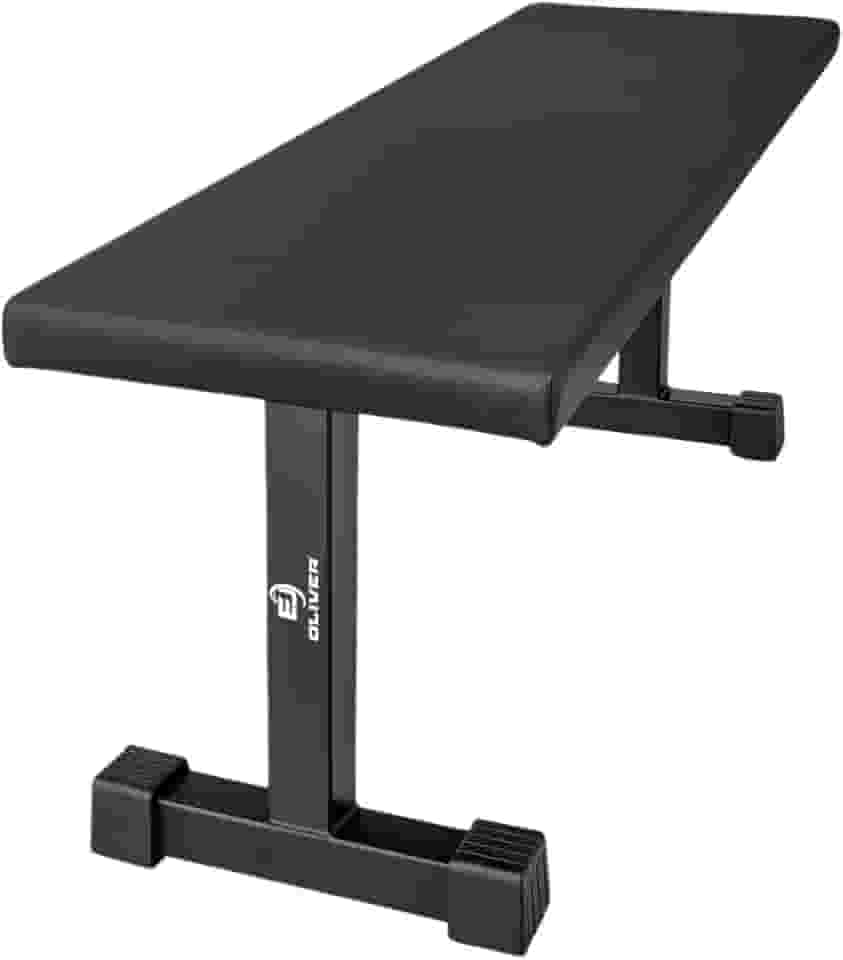 EJOLIVER Banco Reto 90cm Musculação Academia - Preto - Plano - 250kg - 90cm x 30cm x 40cm