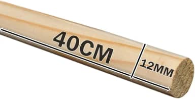 Avuk Pet Combo 10 Poleiro Bastão de Madeira Pinus 12mm (40cm) para Pássaros