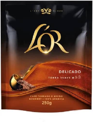 L'OR Café Torrado E Moído Delicado Torras 100% Arábica L'Or Sachê 250 G