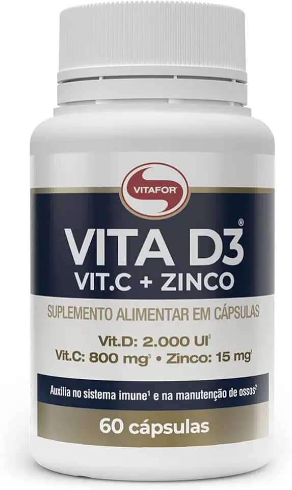 Vitafor - Vita D3 Vit.C + Zinco - 60 Cápsulas
