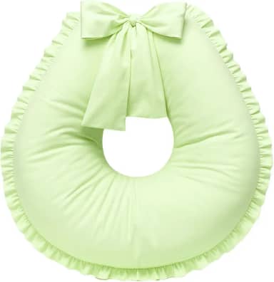 Almofada de Amamentação Babado Extra Grande Algodão (Verde)