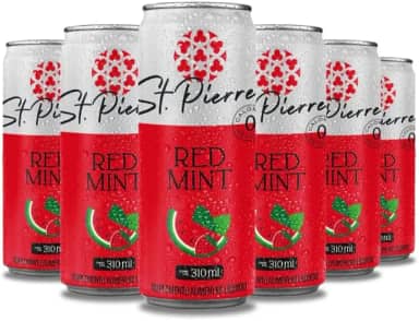 Combo Pack 6 latas Refrigerante Diet Zero Açúcar 310ml Pierre (Red Mint)