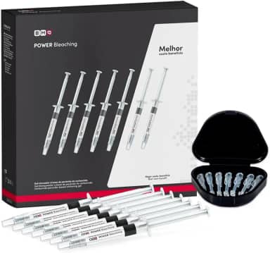 Kit Clareador Dental Caseiro Power Bleaching 22% 7 Unidades
