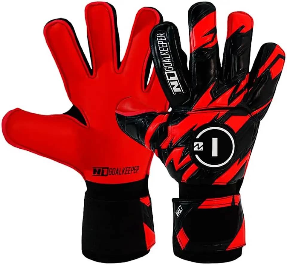Luva de Goleiro Campo e Society Semi Profissional N1 Starter Cor:Red, Tamanho:9