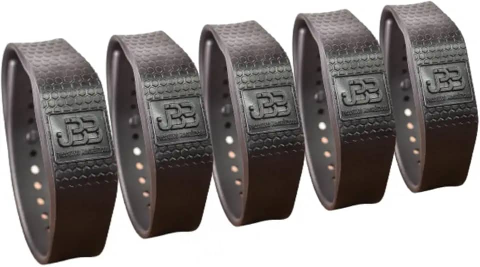 Kit 5 Pulseiras Magnéticas Infravermelho Quântica Regular Tira dores Equilibrio Anti-nauseas Preta