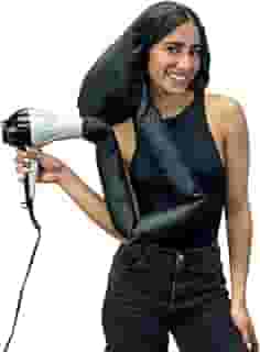 Dompel Secador de cabelo preto com capuz, touca difusora de cetim | Melhora a secagem do cabelo, reduz o frizz, protege o cabelo, tampa difusora encaracolada | Ajuste universal 100% cetim para a