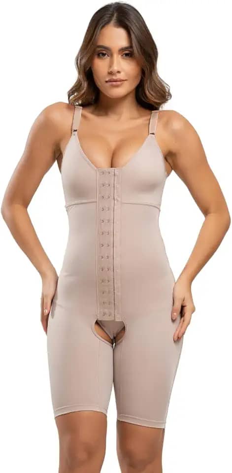 Cinta Modeladora Pós-Cirúrgica Abdominoplastia Lipoaspiração Lipoescultura - Bege - Tamanho 115 cm - Mulheres Pós-Cirúrgicas de Abdome - Adulto - Feminino