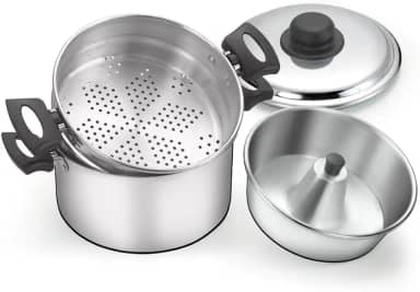 Panela 3 Em 1 Banho Maria Forma Pudim Vapor Polido N20