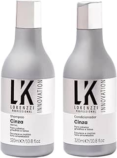 Kit Lokenzzi Cinza Shampoo E Condicionador Matizador 320ml