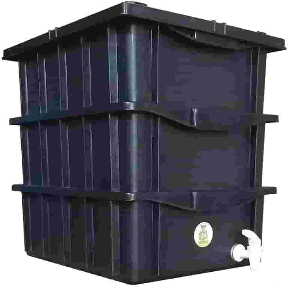 Composteira Doméstica 15 Litros Preta - Minhocas -