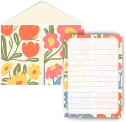 Conjunto Papel de Carta + Envelope - Jardim Alegre