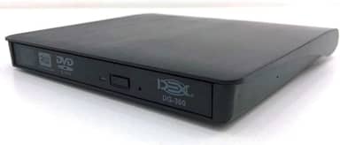 Gravador E Leitor Dvd/cd Externo Slim Usb 3.0 Portátil (Preto)