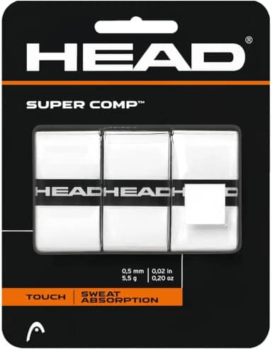 HEAD Super Comp Racquet Overgrip - Fita de aderência para raquete de tênis - Pacote com 3,