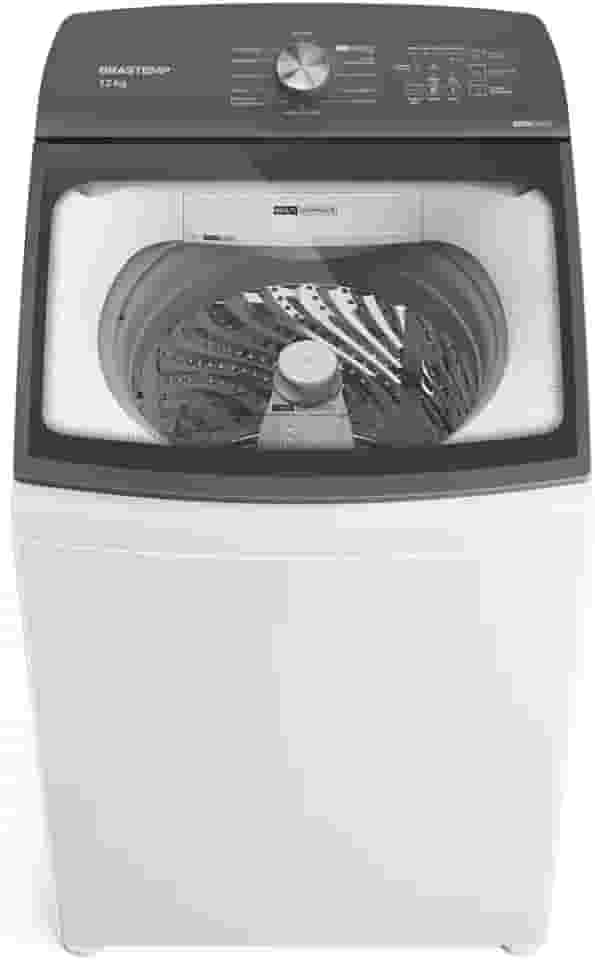 Máquina de Lavar Brastemp 12Kg Branca Água Quente com Ciclo Tira Manchas Pro e Smart Sensor - BWR12BB 220V