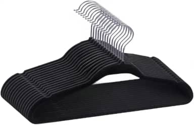 Kit 50 Cabides de Veludo 360° Antideslizante Kit Cabide para Roupas Camiseta Calça