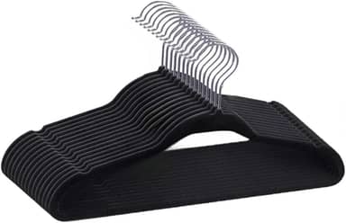 Kit 50 Cabides de Veludo 360° Antideslizante Kit Cabide para Roupas Camiseta Calça