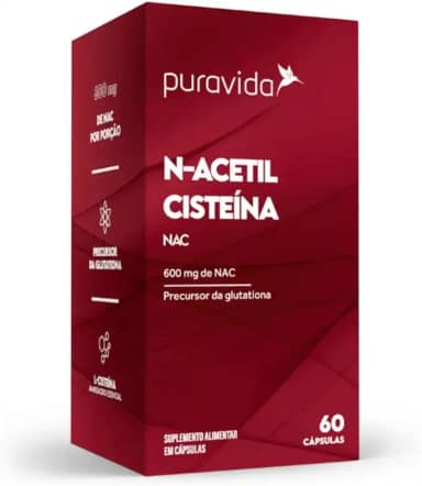 Puravida Antioxidante NAC 600mg N-Acetil Cisteina 60 cápsulas