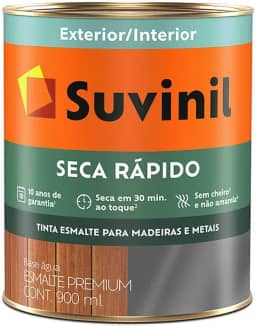 Tinta Suvinil para madeiras e metais esmalte brilhante seca rapido 0,9L - Branco - 53703721