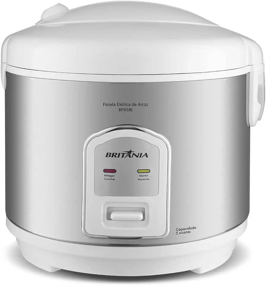 Panela de arroz, Bpa5bi, 5 xícaras, Branco, 110v, Britânia