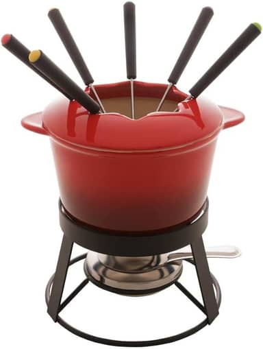 Fondue de Cerâmica Vermelho 1L 10PÇS