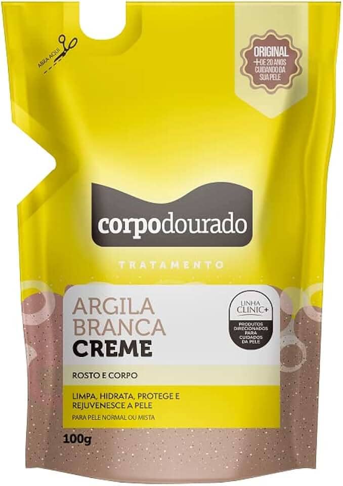 CORPO DOURADO ARGILA BRANCA CREME BISN 100GR