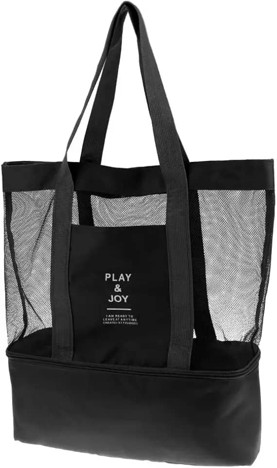 Bolsa de Praia Telada Verão Mar Piscina Piquinique com Compartimento Térmico