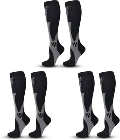 Meia de Compressão Cano Longo Melhor para, Academia,Corrida,Varizes,Caminhada,Ciclismo