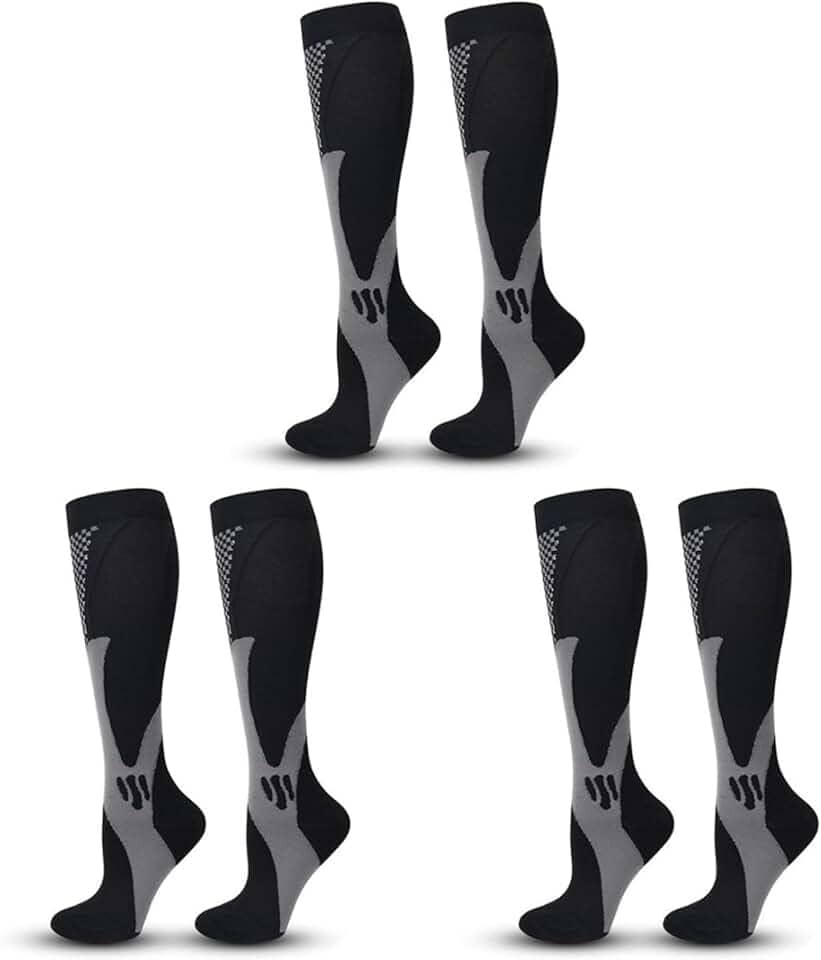 Meia de Compressão Cano Longo Melhor para, Academia,Corrida,Varizes,Caminhada,Ciclismo