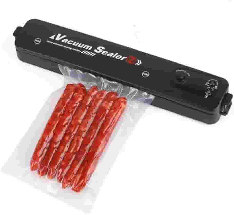 Seladora Embaladora a Vácuo Automática Portátil Doméstica Selar Para Embalar Kitchen Manual Profissional Embalador Carnes Plástico Empacotadora Queijo com 10 Pacotes Inclusos