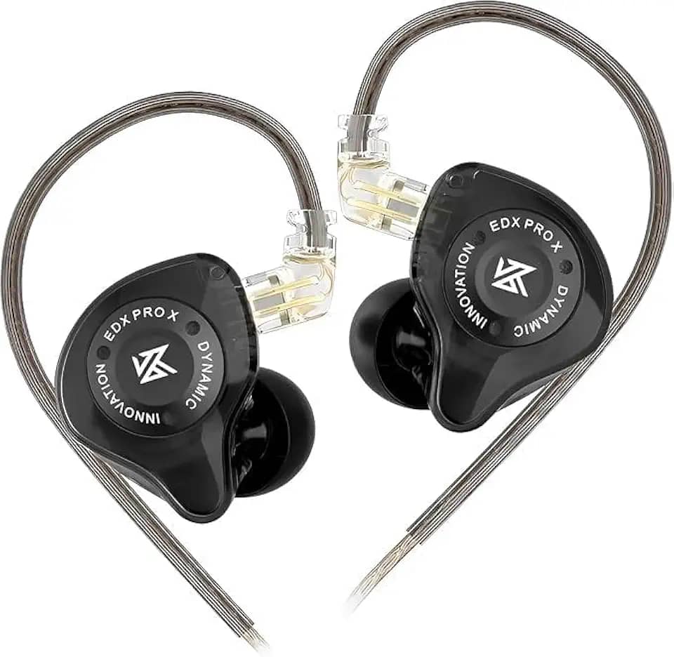 Fone De Ouvido Profissional EDX Pro X Intra-auricular, Driver Dinâmico Magnético Composto de 10mm, Cabo Substituível, Original - Perfeito para Cantores e Músicos