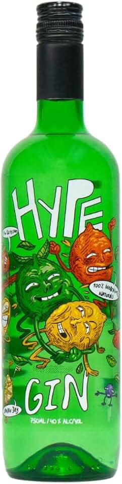 HYPE - London Dry Gin 750ml | Estilo Clássico com Toque Cítrico, Zero Extrato Artificial - Ouro no Mondial de Bruxelles - Sabor que é Puro Hype - Qualidade e Preço Justo