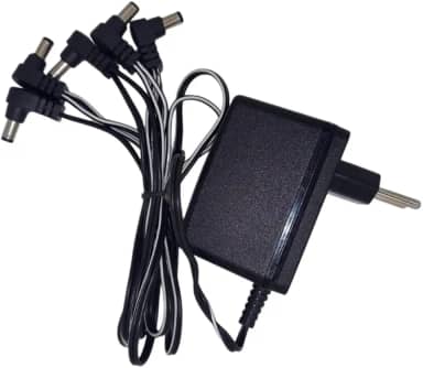 Fonte Pedal Pedaleira 9v 1A Bivolt P/ 5 Pedais Com Led