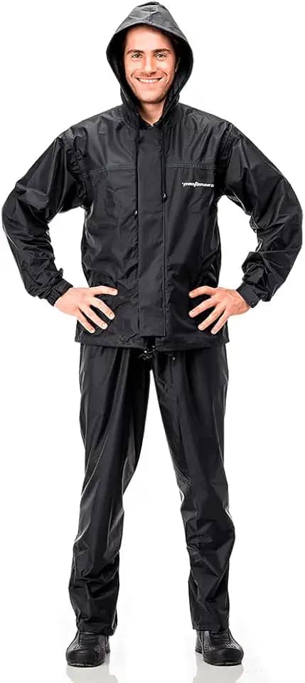 Capa de Chuva Pantaneiro + Resistente em Nylon com Capuz Impermeável (BR, Alfa, XG, Regular, Regular, Nylon)