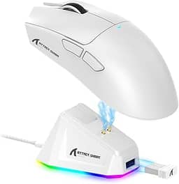 Mouse Gamer ATTACK SHARK X11 Sem Fio Tri-Mode (2.4G/Bluetooth/USB) Com Base RGB – Ergonômico, Alta Precisão