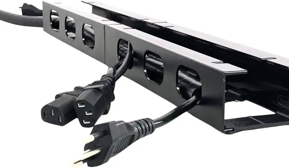 Organizador de Cabos e Fios oculto Baixo Mesa Guia de Cabos horizontal Modulado organiza 1 Metro - Marca Abcfixadores