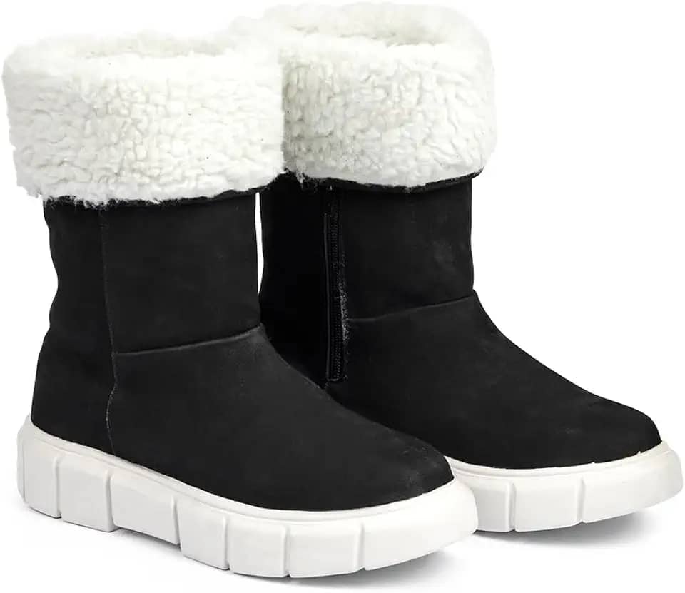 Bota de Inverno Feminina Aspen Oslo Cano Médio em Couro Nobuck
