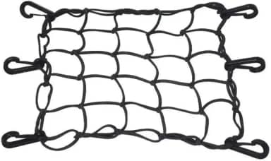 Rede Elástica Moto e Bike Bagageiro Aranha Redinha 35x35 TOK ELÁSTICOS (PRETA) Para Levar Capacete e Outros Objetos Na Garupa da Moto E Bike
