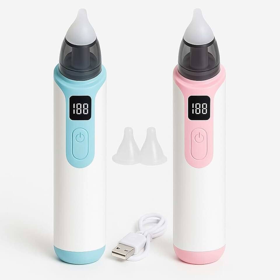 Aspirador Nasal Elétrico para Bebê 6 Velocidades Recarregável USB Limpeza Nariz Ouvido