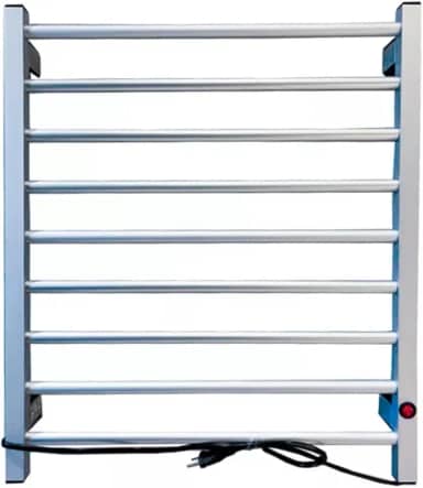 Toalheiro Térmico Elétrico de Parede, 9 Barras Prata 220v