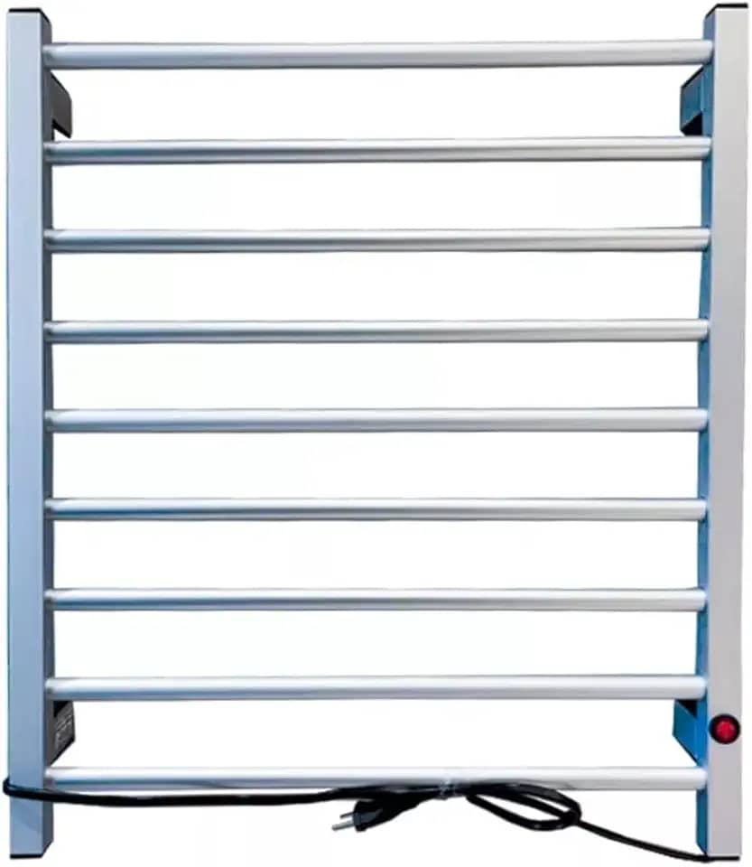 Toalheiro Térmico Elétrico de Parede, 9 Barras Prata 220v