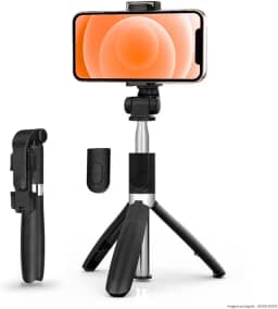 Bastão Tripé Para Celular 360º Dobrável Pau De Selfie Bluetooth Mini Controle Remoto 3 em 1 Câmera Selfie stick