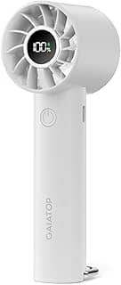 Gaiatop Mini ventilador portátil, ventilador pessoal portátil com tela de LED, 3 velocidades, ventilador de bateria recarregável USB de 2000 mAh, iluminação LED, ventilador de mesa pequeno para