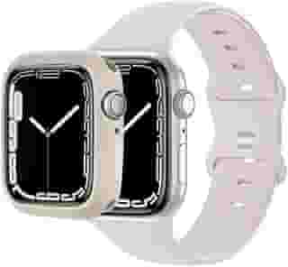 Pulseira silicone compativel+ Capa case compatível com apple watch Apple Watch séries Ultra 9, 8, 7, 6, 5, 4, 3, 2, 1 e SE de 49 mm, 45 mm, 44 mm 42 mm 41mm 40mm