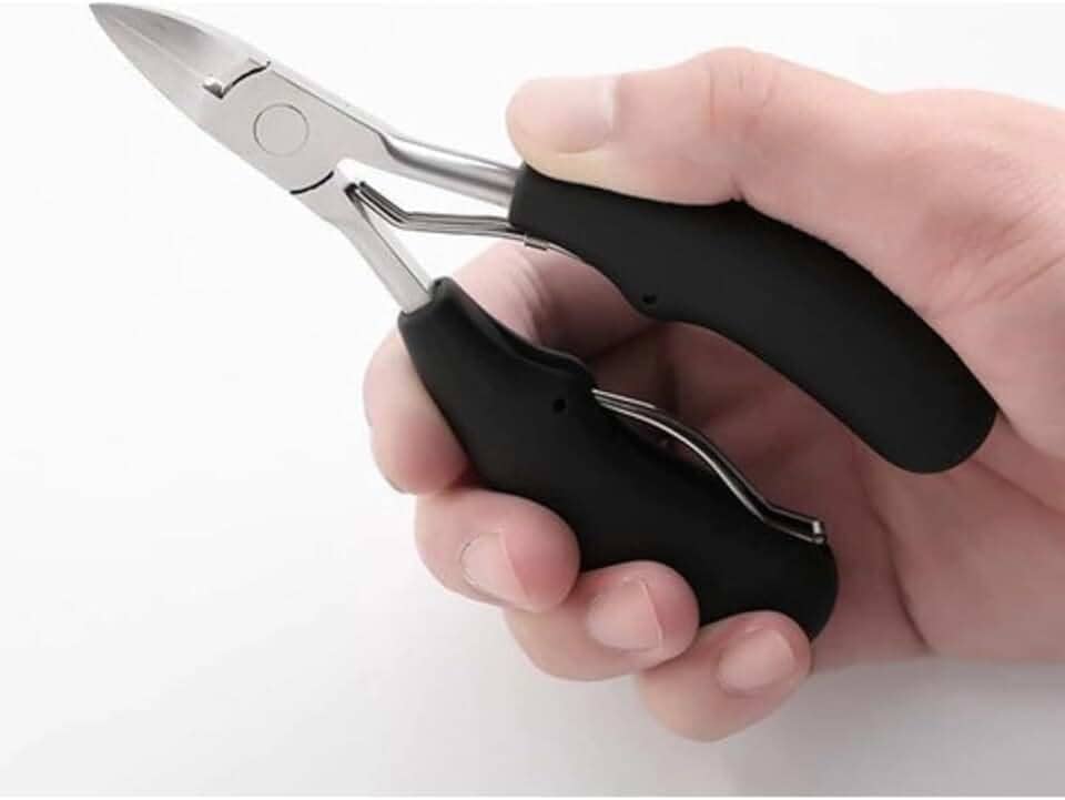 Alicate Cortador Desencravador De Unha grande cuticula Profissional manicure Aço Inox afiado ponta fina com mola corte curvo